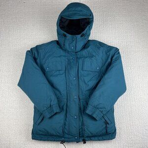 Vintage Retro REI Blue Goose Down Quilted Mountain Parka Jacket Hooded (*Read*)